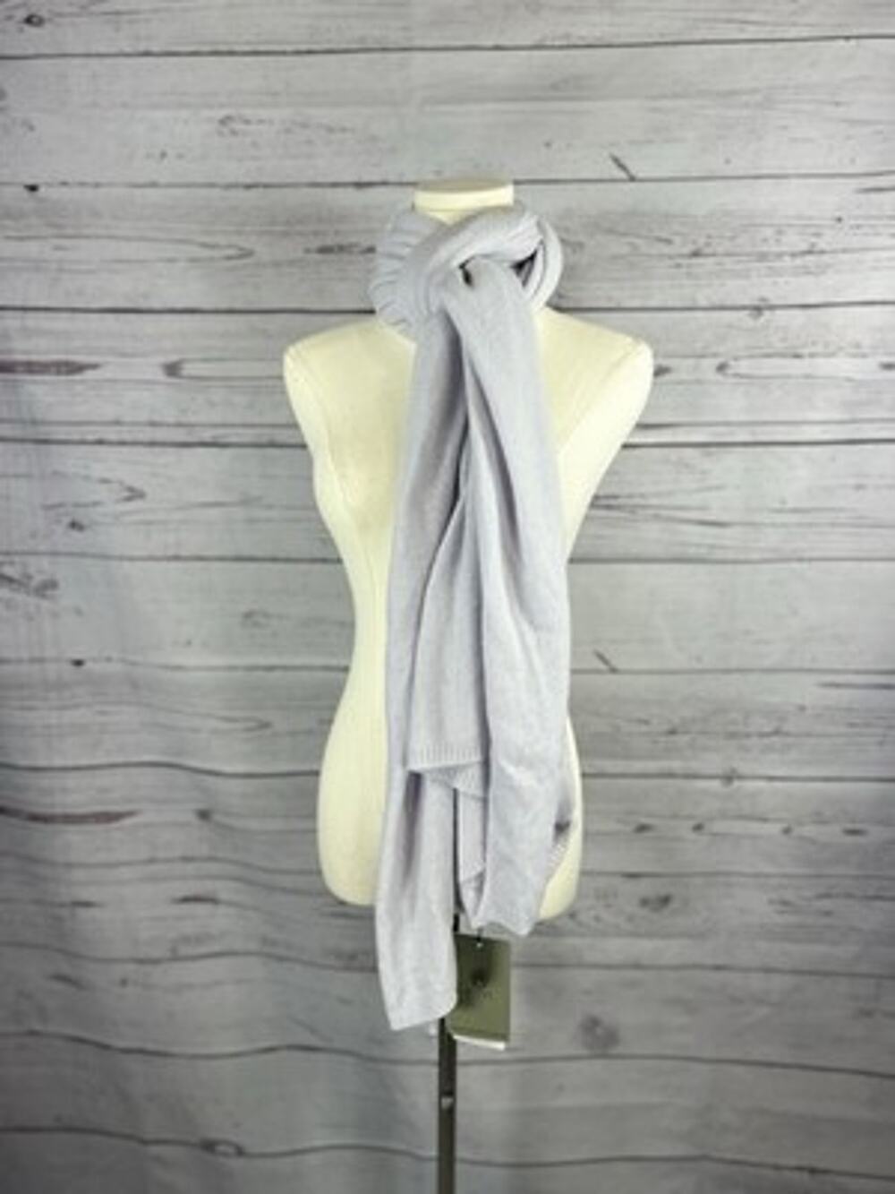 RYYOYY 100% Cashmere Wrap Scarf Shawl Extra Large Light Gray NWT